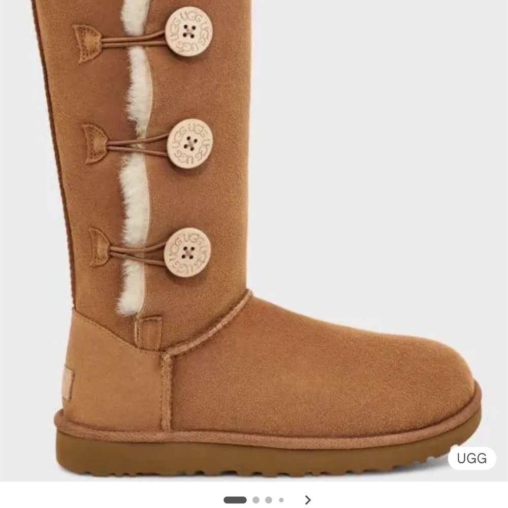 UGG Tan Boots with Button Accents